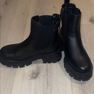 Black Chunky Ankle Boots